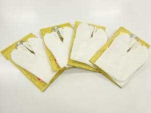 アンティーク　白足袋4足セット（22.5センチ・5枚コハゼ）